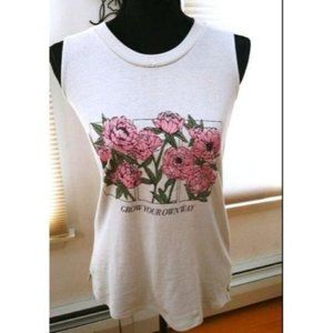 Nwt Women's Graphic Floral Muscle Tee